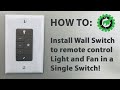 Install separate fan and light controls with a single switch. Perfect for those without attic access