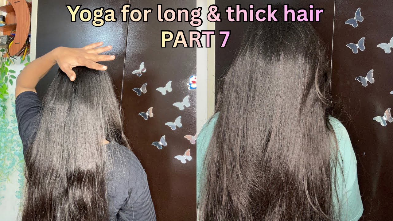 Yoga for thick hair growth | yoga for thick and long hair @beauty tips by-bharti 