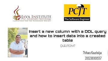 DBMS1 | QUESTION 47 | Insert a column with a DDL query and how to insert data into a created table