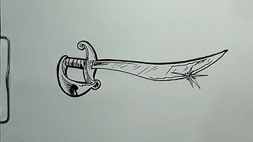 How to Draw Pirate Sword in Easy Steps