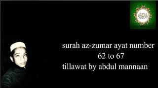 surah az-zumar ayat number 62 to 67