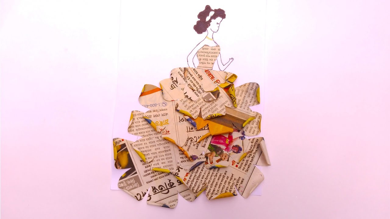 Paper Dress DIY How to Make Newspaper Dress Decorations Easy Paper