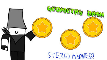 How to get all 3 Coins in Stereo Madness! | Geometry Dash