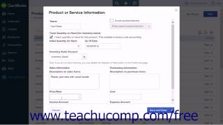 QuickBooks Online Plus 2015 Tutorial Creating Inventory Items Intuit Training