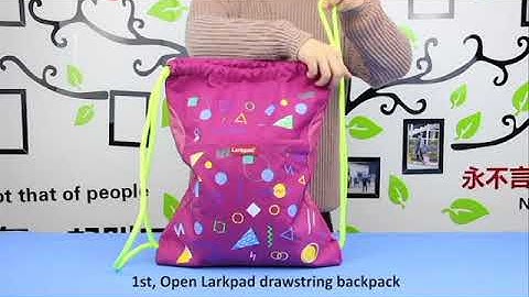 Adjust the strings of Drawstring Backpack to be comfortable