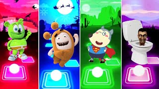 GUMMY BEAR ? ODDBODS POGO ? WOOLFO ? SKIBIDI TOILET FAMILY TILES HOP GAMING WHO IS BEST