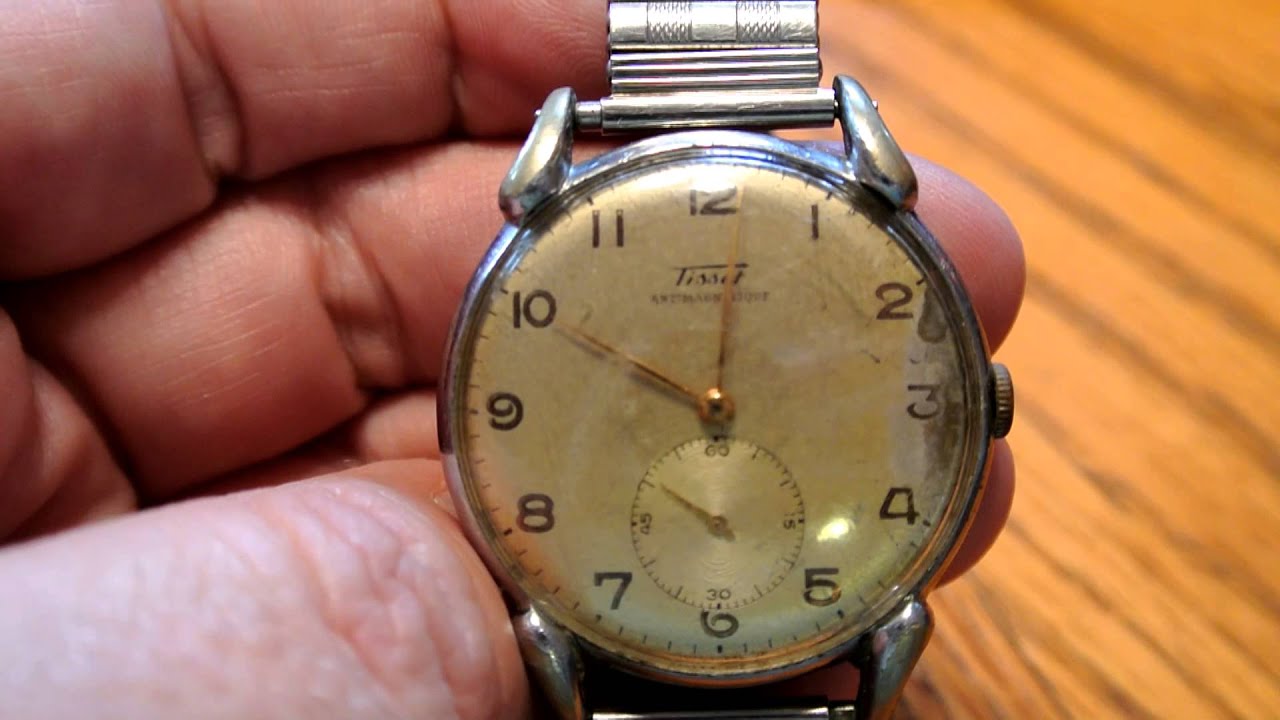 1948 Tissot Watch - Second hand moving - YouTube