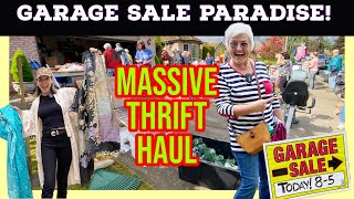 Thrift Shopping at Estate and Garage Sales for Vintage and Antiques - Thrift With Us - Thrift Haul