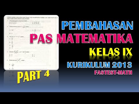 Part 4 Pembahasan Pas Uas Matematika Semester 1 Kelas 9