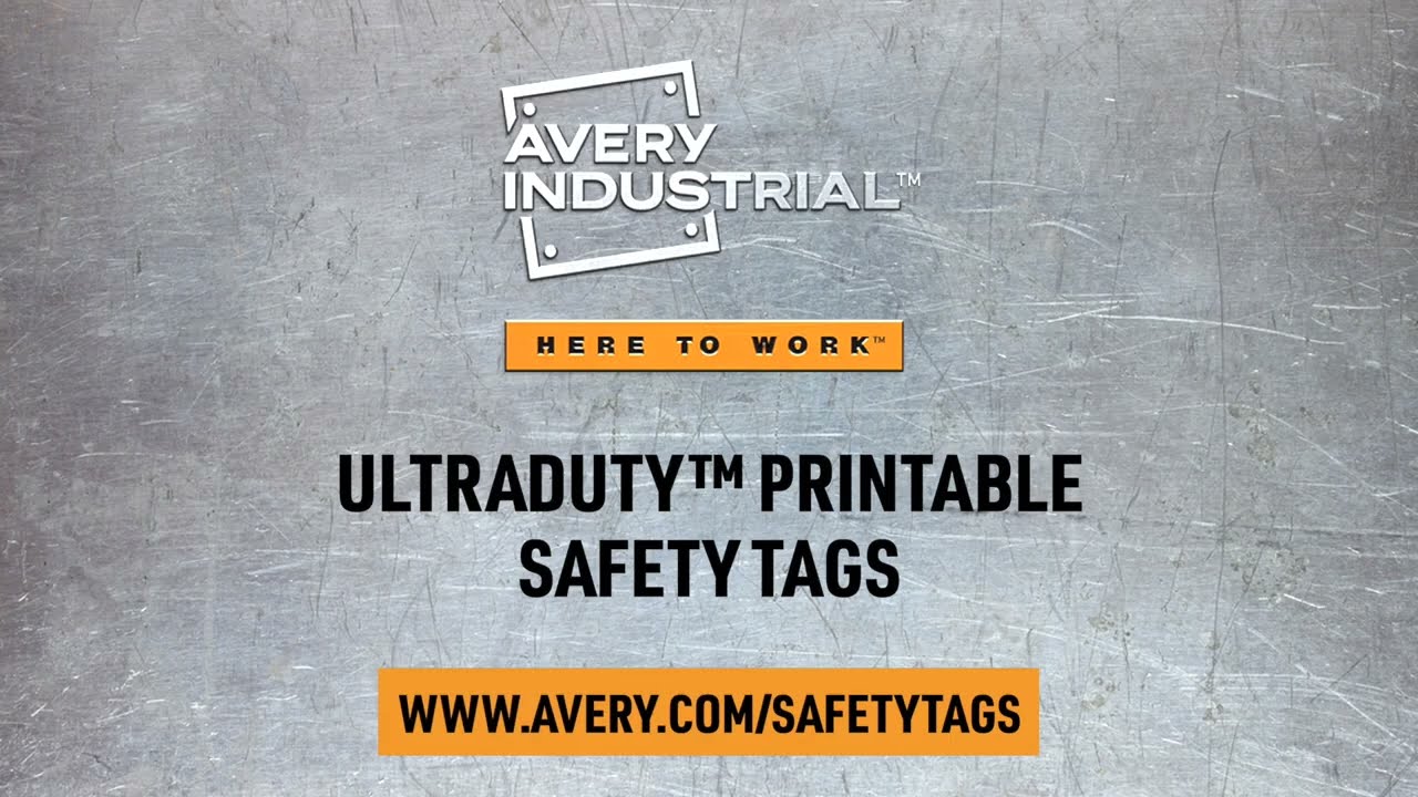 Avery Industrial Ultraduty Printable Safety Tags YouTube