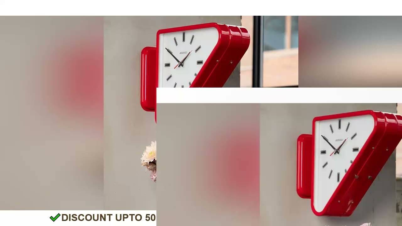 Living Room Minimalism Clocks Two-sided Wall Clocks Triangle Modern Clock Mechanism Silent Design Cl