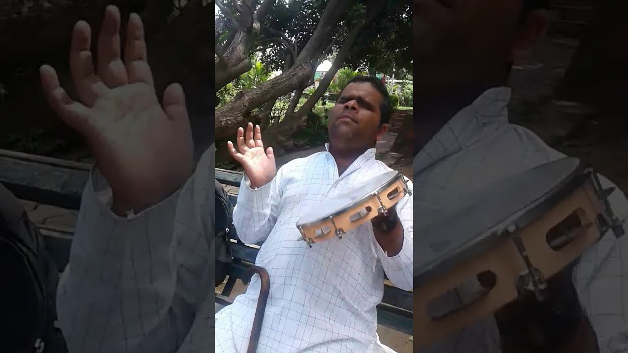 Blind Man singing punjabi song at mansar, jammu