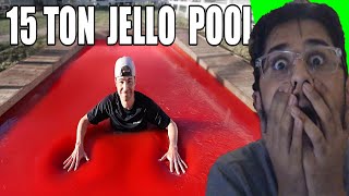 Mark Rober World's Largest Jello Pool  Can you swim in Jello