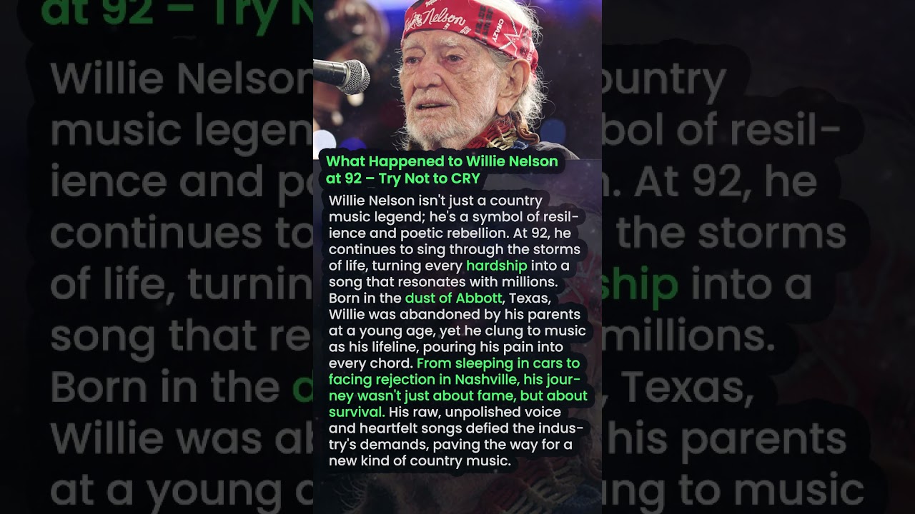 What Happened to Willie Nelson at 92 - Try Not to CRY 