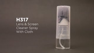 Lens cleaner in spray bottle with microfiber cloth inside cap makes
this kit convenient and ensures you always have a to use when cleaning
your eye gla...