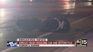 Crash in Chandler leaves motorcyclist in critical condition