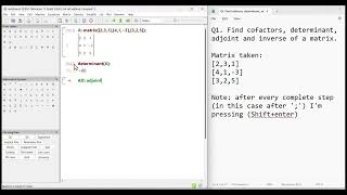 wxMaxima I QUESTION1