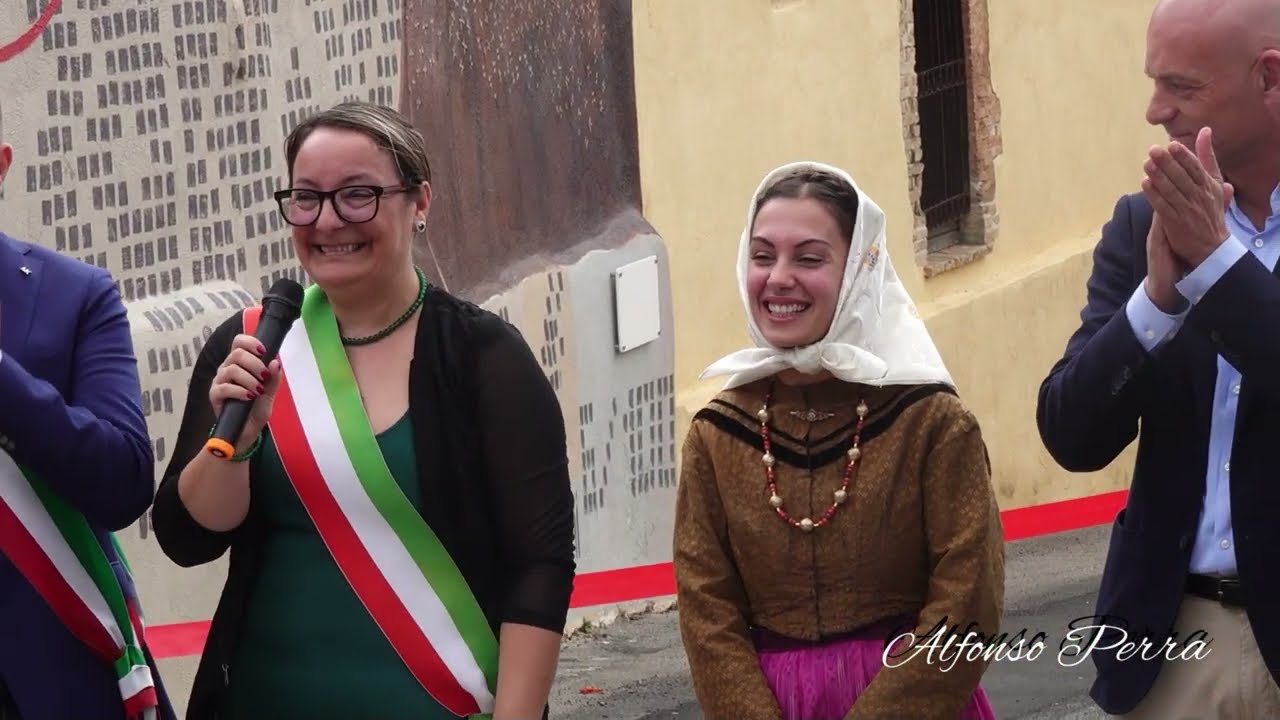 Inagurazione del murale dell'amicizia  realizato dall'artista Andrea Pani.