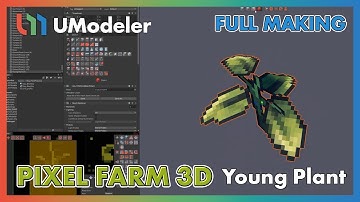 3D Modeling in Unity - Full Making Video of Modeling & Unwrapping a Young Plant in Pixel Farm 3D