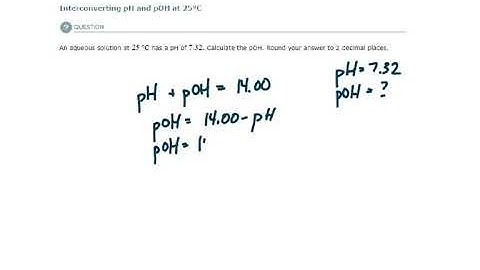 ALEKS - Interconverting pH and pOH at 25°C - Example 2