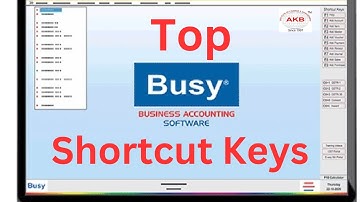 Busy keys , BUSY Shortcut Keys Tutorials, Accounting Software BUSY Shortcut Keys