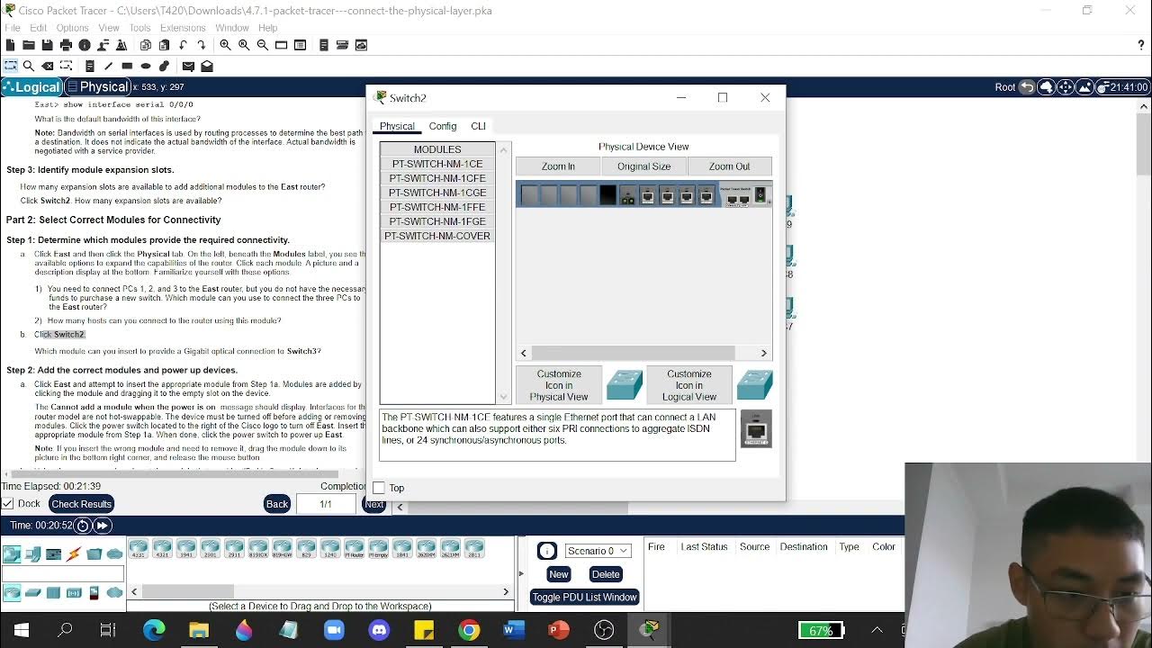 Packet tracer 4 7 2 connect the physical layer youtube