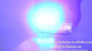 Police warning lights on shoulder 3 flashing patterns rechargeable JD 001