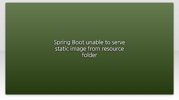 Spring Boot unable to serve static image from resource folder