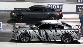 Dodge Scat Pack Vs Camaro Ss- Muscle Cars Drag Racing