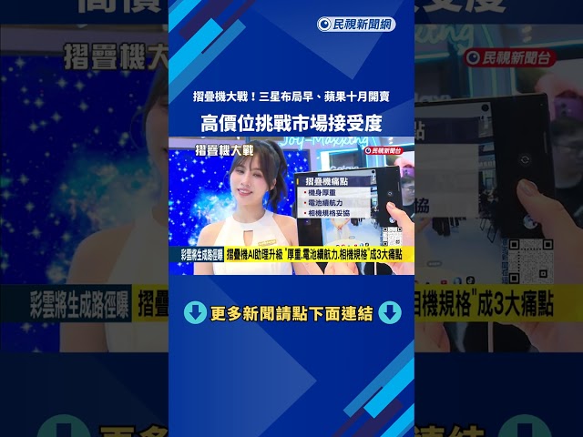 摺疊機大戰！ 三星布局早、蘋果十月開賣 高價位挑戰市場接受度－民視新聞