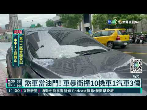 彎腰撿東西誤踩油門 失控暴衝3人傷｜華視新聞 20211013