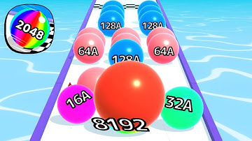 Ball Run 2048 - All Levels Gameplay Android, iOS ( Levels 3790 )