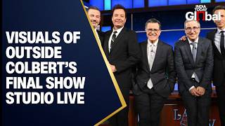 LIVE: Outside ‘Late Show’ Studio Ahead of Stephen Colbert’s Final Show | NYC Updates