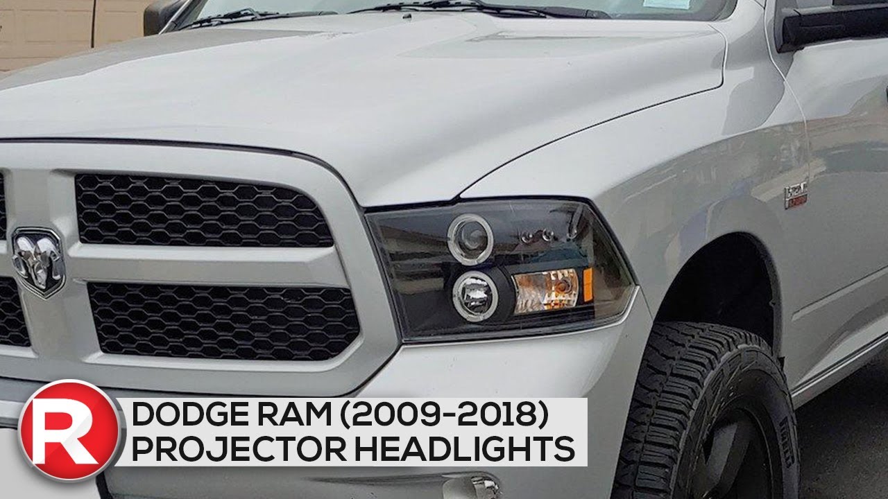 Spec-D Projector Headlights Dodge Ram (09-18) w/ Halo LED - Black or Chrome - DIY Install and How To