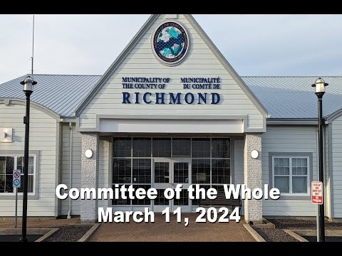 Richmond County Committee of the Whole meeting - March 11, 2024 - YouTube