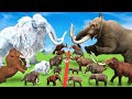 Woolly mammoth vs mastodon fight which is more powerful prehistoric mammals vs prehistoric mammals
