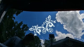 10682 Floral Vine Corner Swirl Swirls Car or Truck Window Decal Sticker