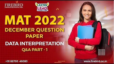 MBA MAT 2023 | December Q&A | Data Interpretation Important Question | Shortcuts #mat2023