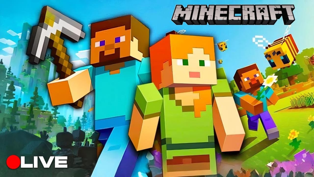 Minecraft My First LIVE STREAM Minecraft 🤩 House Build Let's Go! ..Day ...