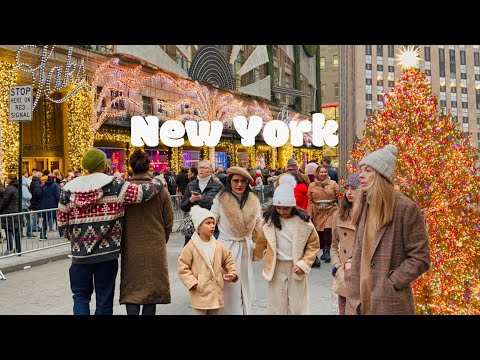 🇺🇸🎄New York Christmas Walk - Fifth Avenue to Rockefeller Center