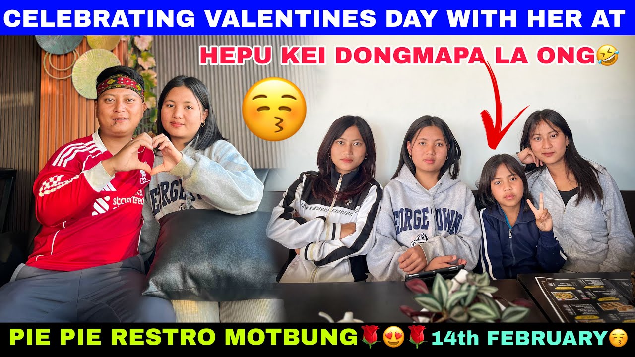 Ka baby toh 😚 Celebrating Valentine’s Day with siblings at PIE PIE Restro Motbung 🌹