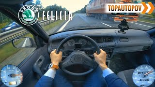 Skoda Felicia 1.3i (50kW) |49| 4K TEST DRIVE POV - ACCELERATION, PURE SOUND & SPLASHES🔸TopAutoPOV