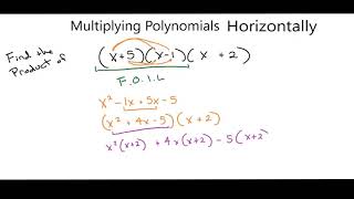 Alg2 6•4 Multiplying 3 Polynomials Horizontally