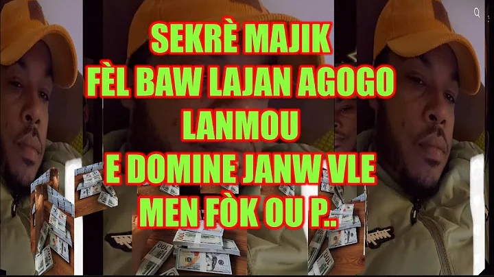 SEKRÈ MAJIK FÈL BAW LAJAN AGOGO LANMOU E DOMINE JANW VLE MEN FÒK OU P..