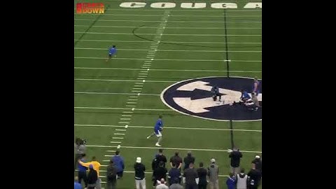 Zach Wilson wild pro day throw