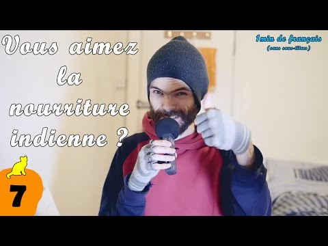 1min de français #7 - La nourriture indienne et mes amis indiens (프랑스어 스크립트는 동영상 밑)