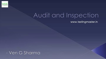 Testing - Audit & Inspection || Testing Master || www.testingmaster.in