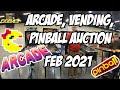 ARCADE PINBALL VENDING CLAW MACHINE COIN OP AUCTION - SIEVERVILLE, TENNESSEE FEBRUARY 20th, 2021