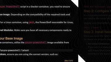 How to Run an Azure PowerShell Script in a Docker Container
