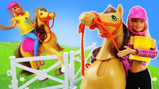 Compilation con il cavallo di Barbie in italiano! Tutti gli episodi con Barbie a cavallo!